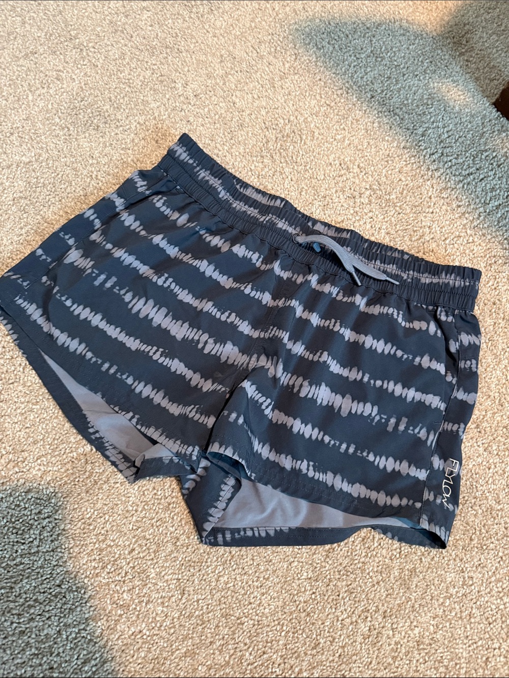 FlyLow Women's Navy Tie-Dye Running Shorts